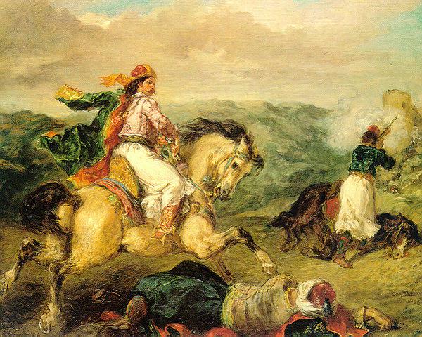 Eugene Delacroix Mounted Greek Warrior China oil painting art